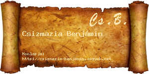 Csizmazia Benjámin névjegykártya